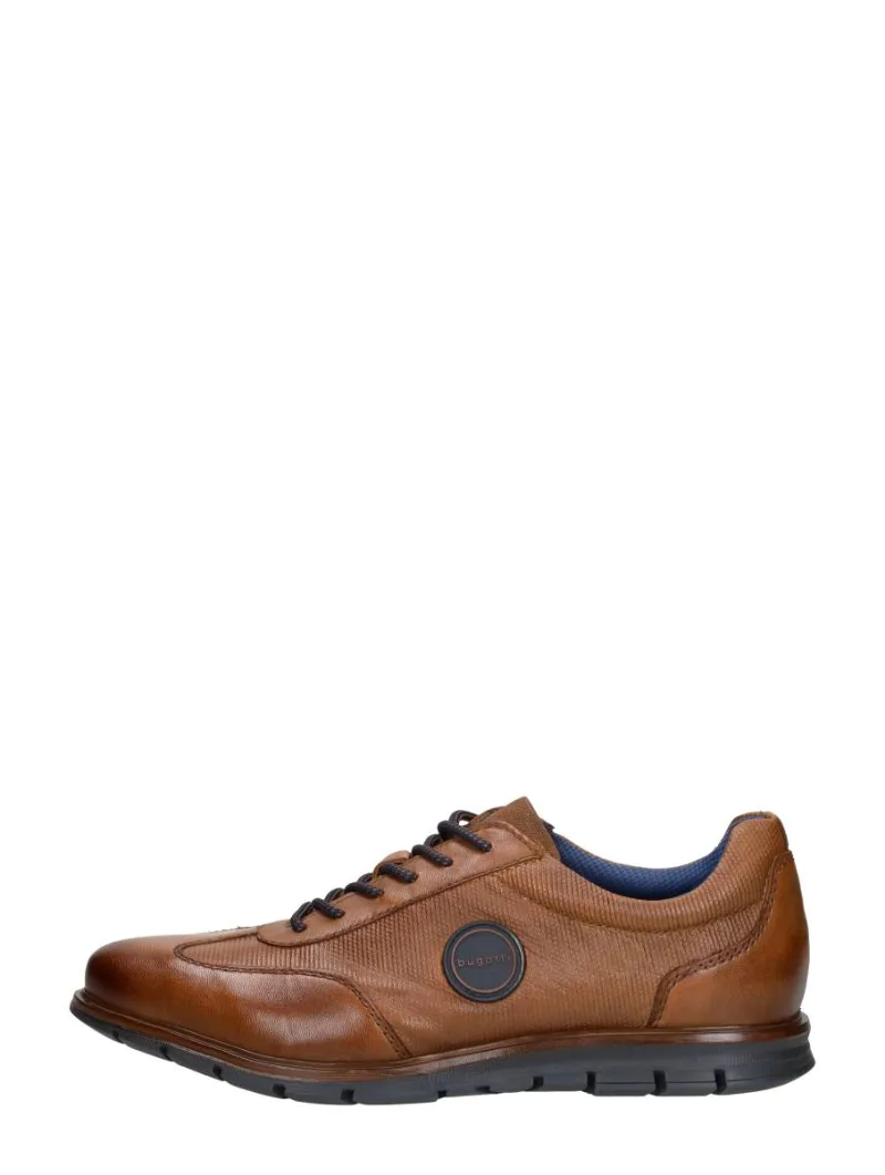 Bugatti Simone Comfort, lage veterschoenen voor heren in cognac