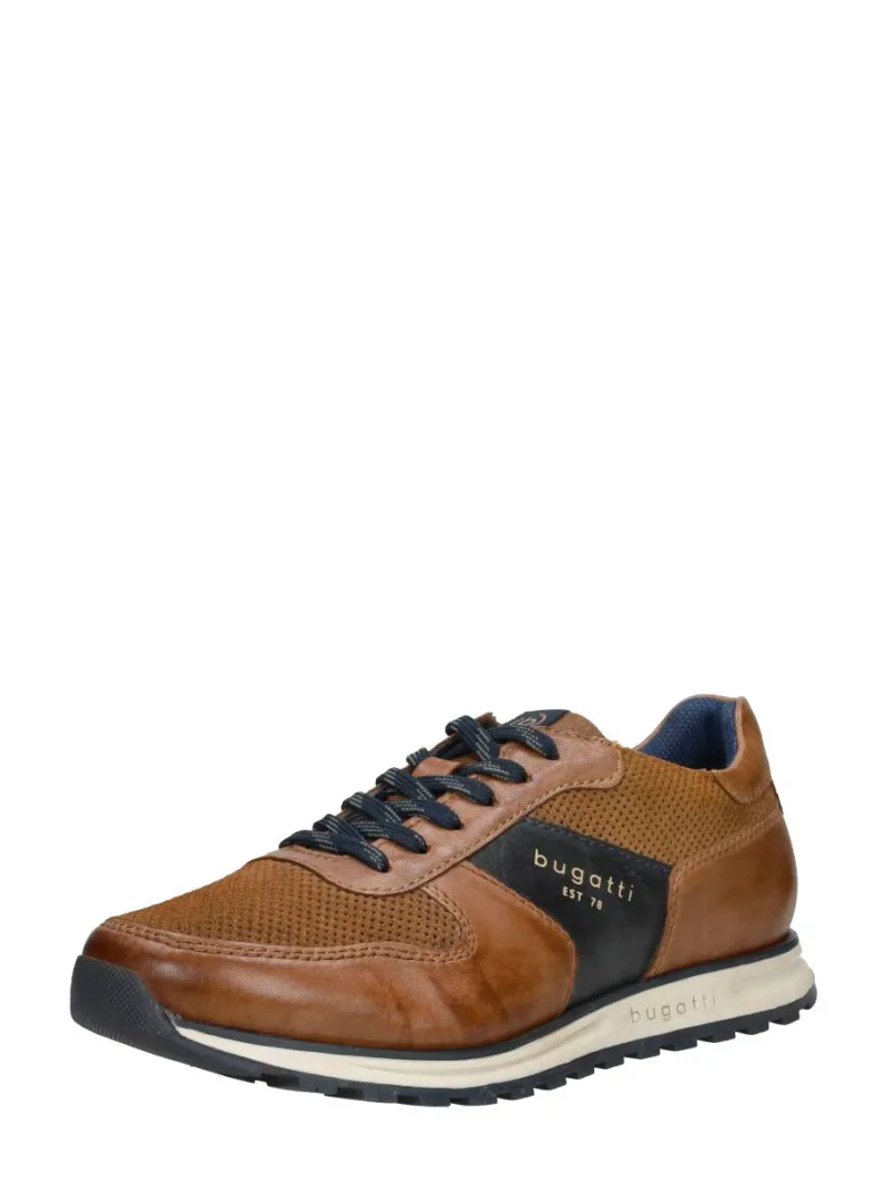Bugatti Cirino, lage veterschoenen voor heren in cognac, foto 2 van 2