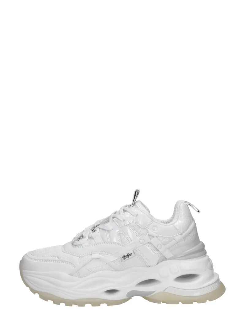 Buffalo Triplet Hollow, lage sneakers voor dames in wit