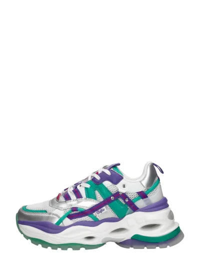 Buffalo Triplet Hollow zilver, lage sneakers voor dames in zilverkleur, foto 1 van 4