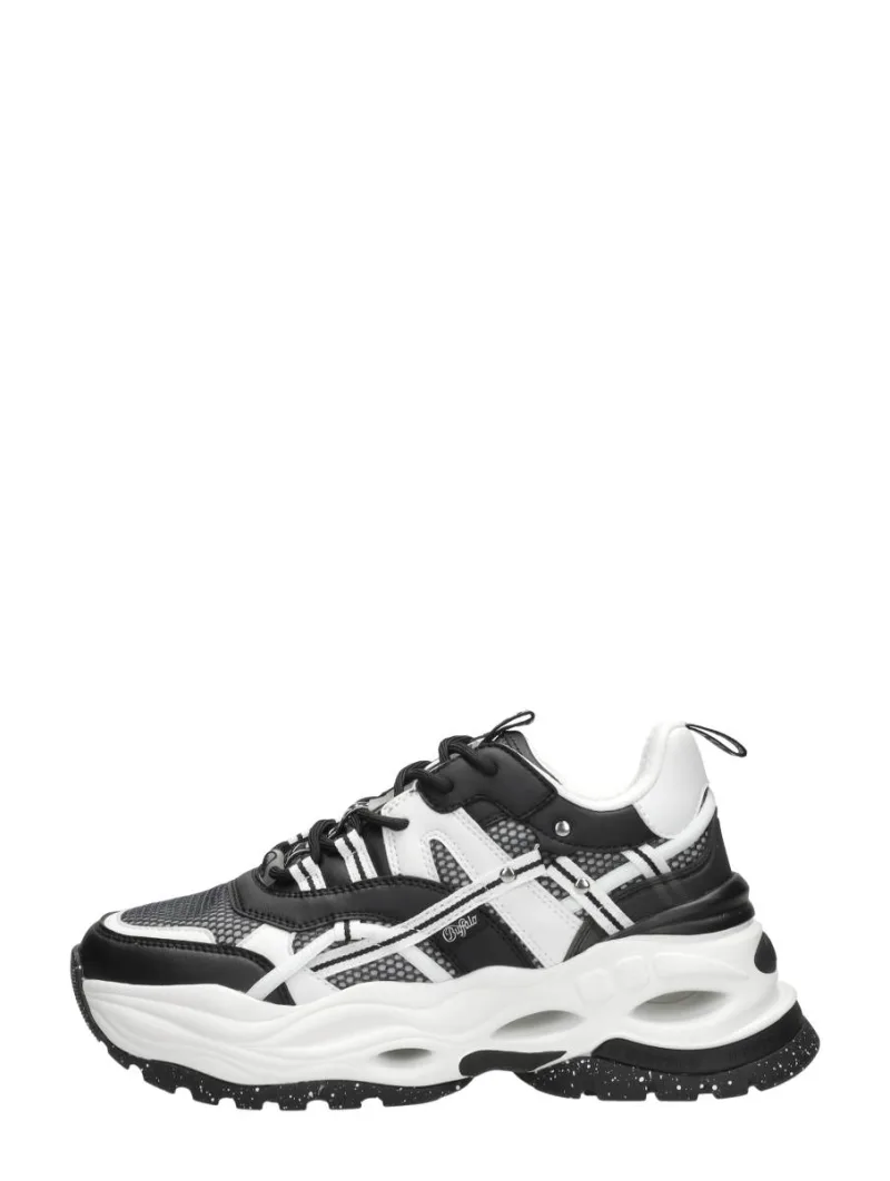 Buffalo Triplet Hollow, lage sneakers voor dames in zwart