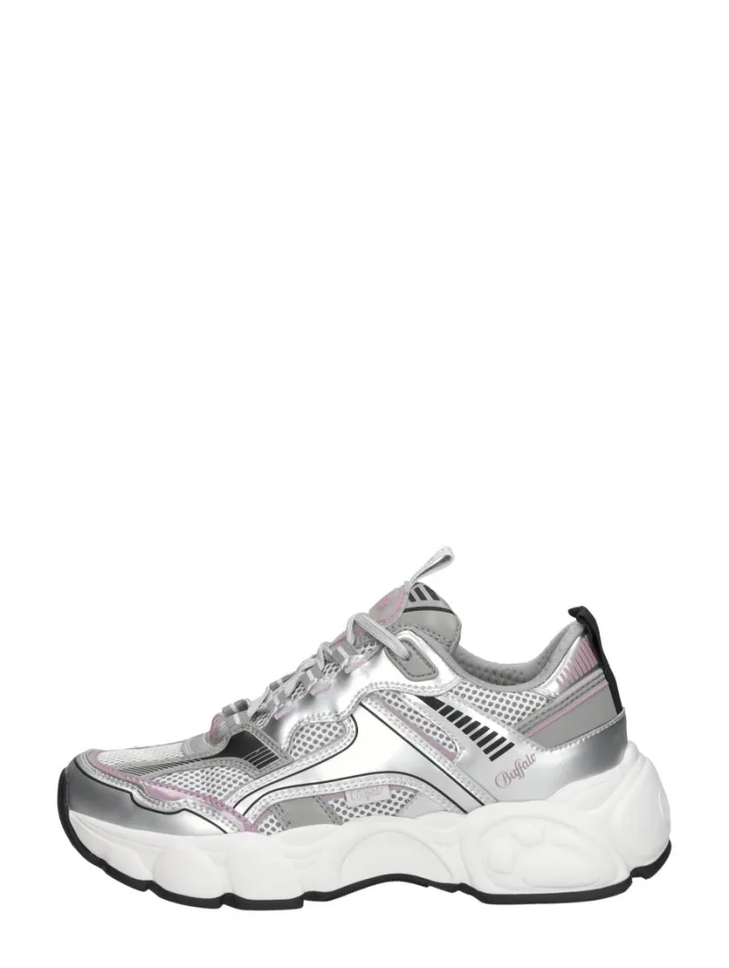 Buffalo CLD Run zilver, lage sneakers voor dames in zilverkleur