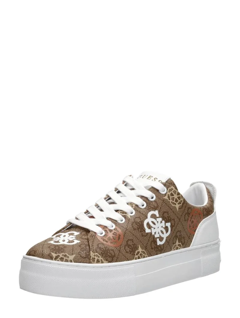 Guess Gianele 4, lage sneakers voor dames in beige, foto 2 van 2