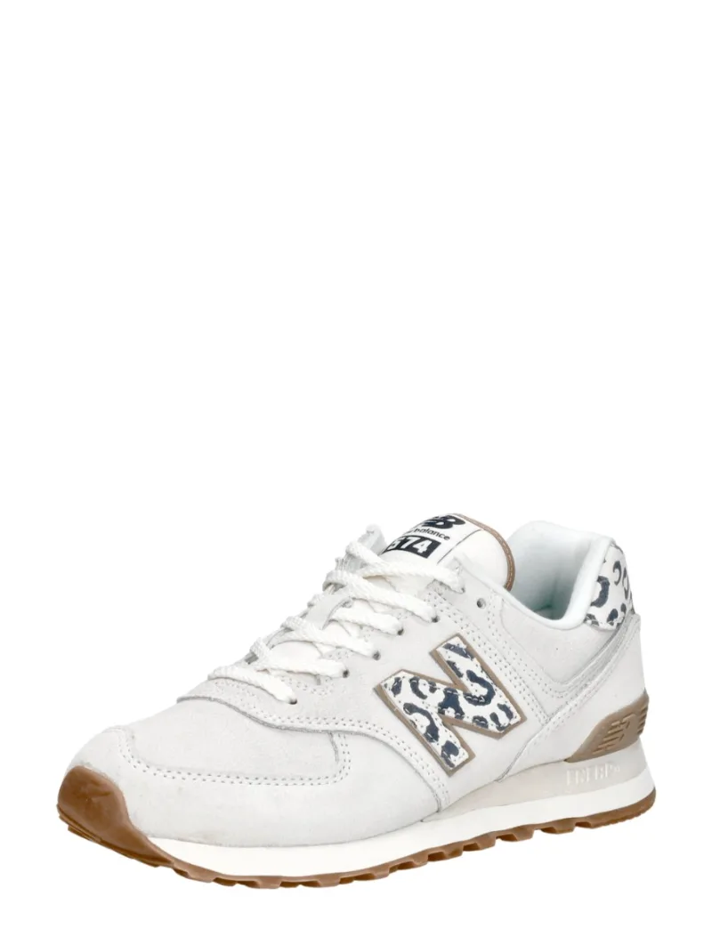 New Balance 574, lage sneakers voor dames in gebroken wit, foto 2 van 2