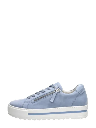 Gabor Veterschoenen Laag, lage veterschoenen voor dames in licht blauw, foto 1 van 4