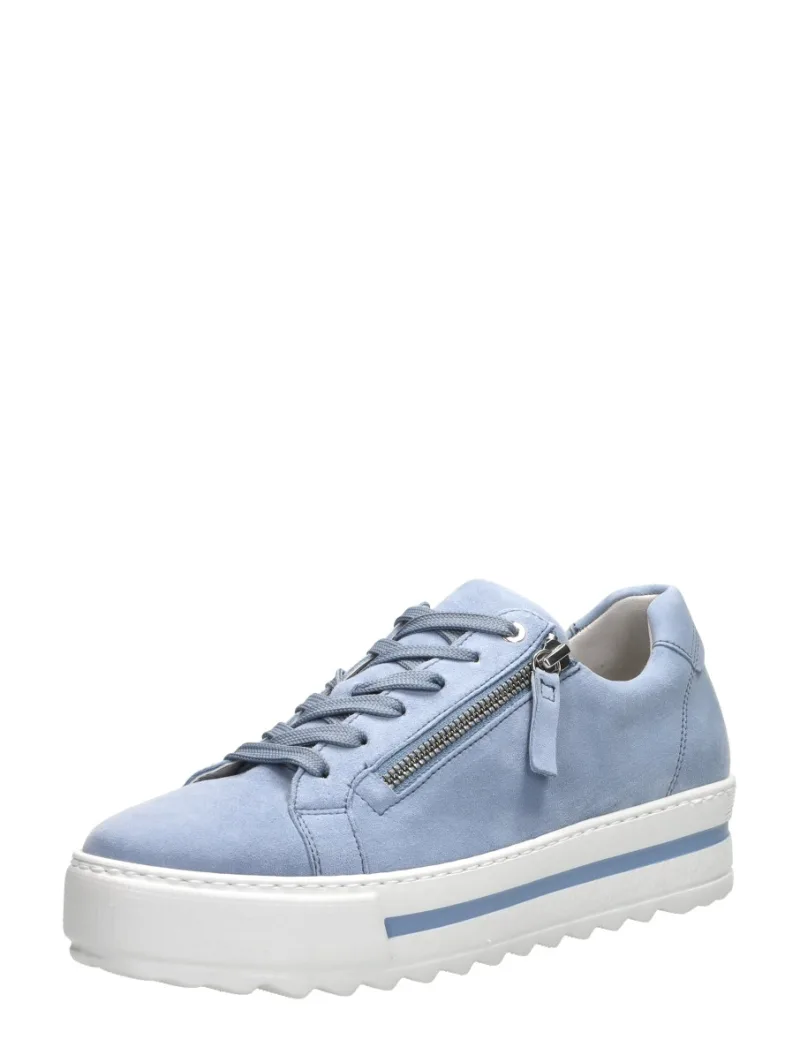 Gabor Veterschoenen Laag, lage veterschoenen voor dames in licht blauw, foto 2 van 2