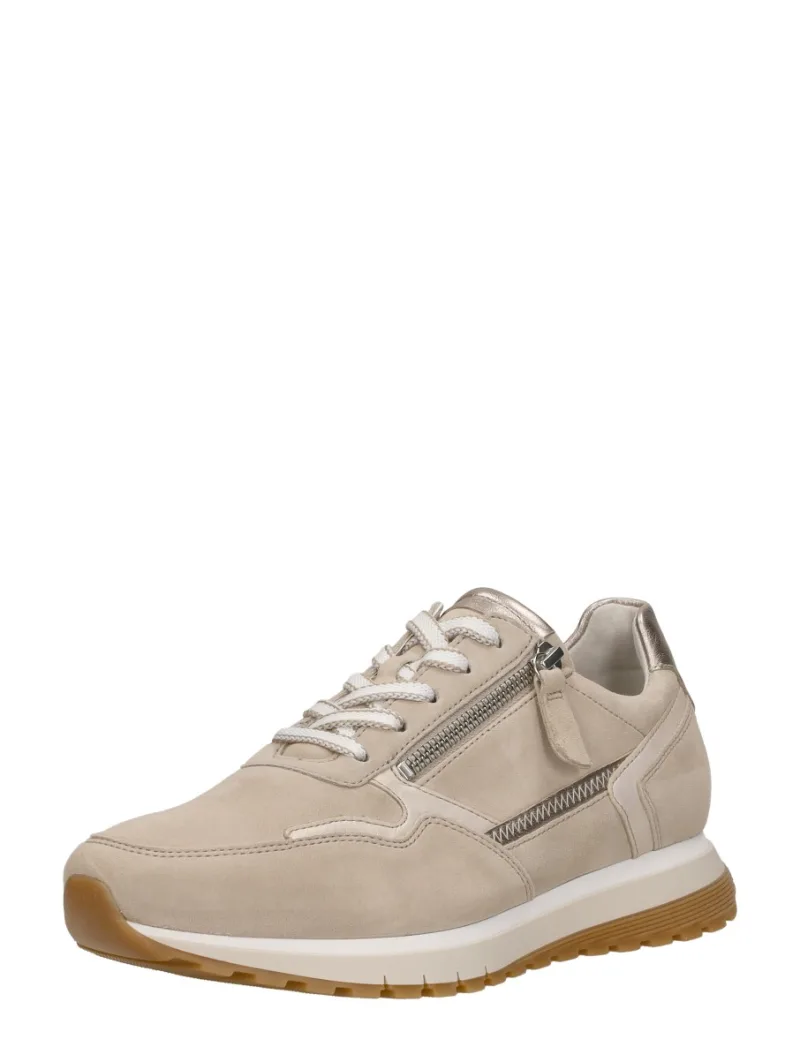 Gabor Sneakers Laag, lage veterschoenen voor dames in beige, foto 2 van 2