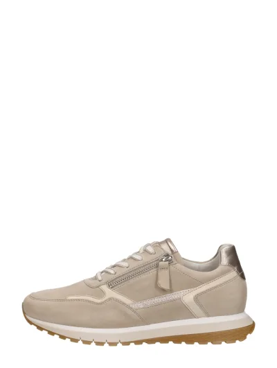Gabor Sneakers Laag, lage veterschoenen voor dames in beige, foto 1 van 4