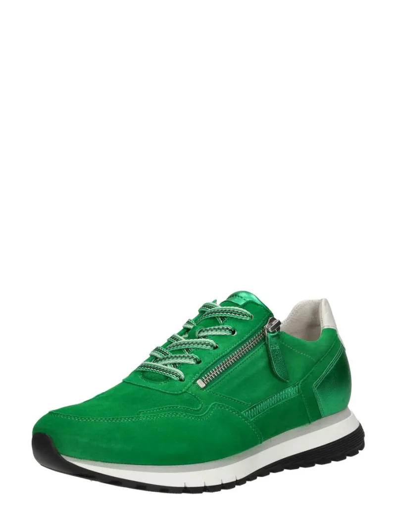 Gabor Sneakers Laag, lage veterschoenen voor dames in groen, foto 2 van 2
