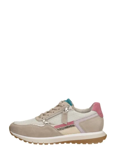Gabor Sneakers Laag, lage veterschoenen voor dames in beige, foto 1 van 4