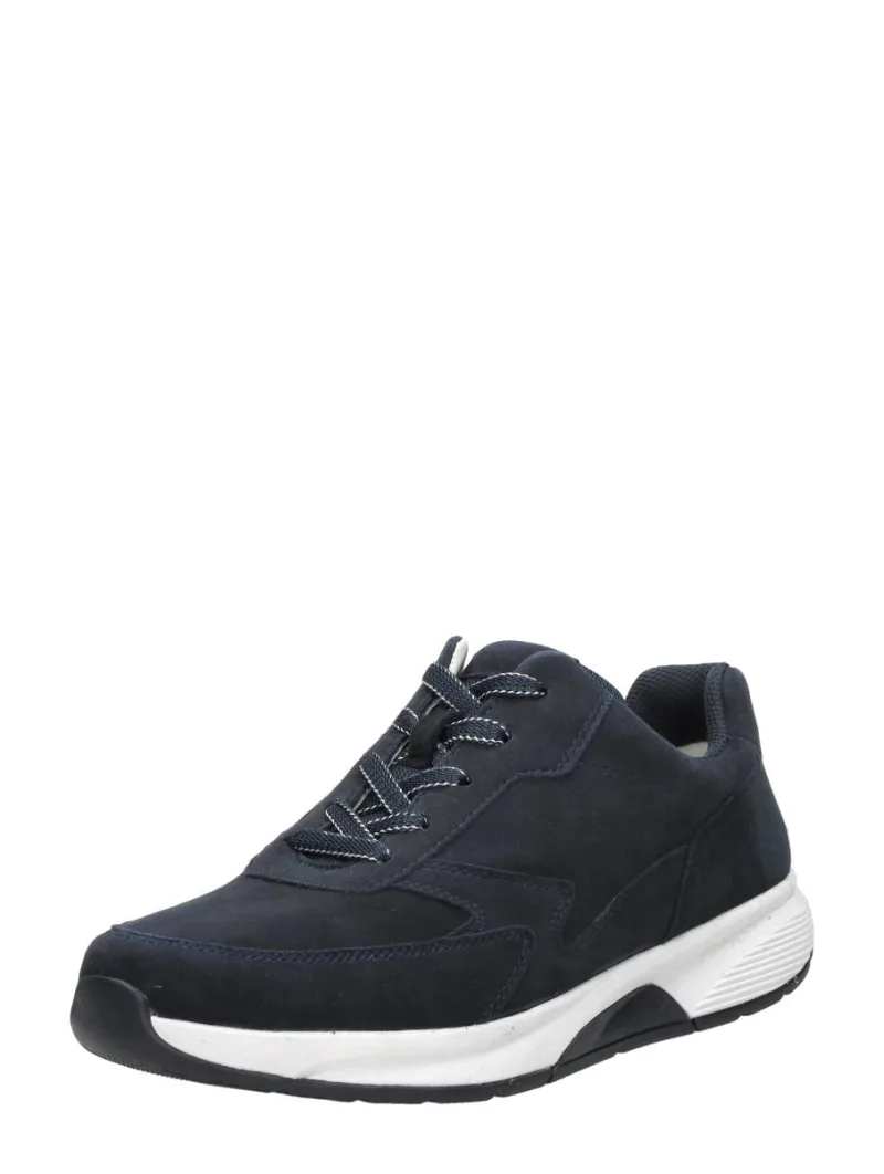 Gabor Rollingsoft, lage veterschoenen voor dames in blauw, foto 2 van 2