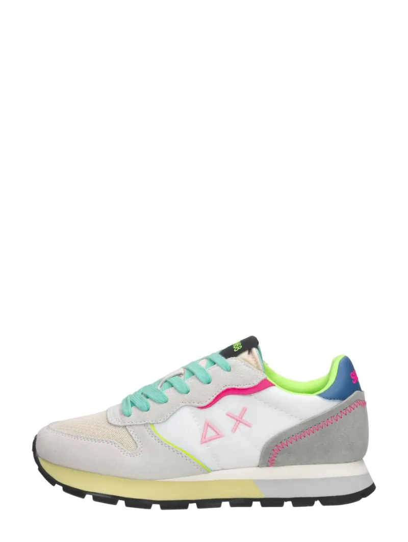Sun68 Ally Color Explosion, lage sneakers voor dames in wit