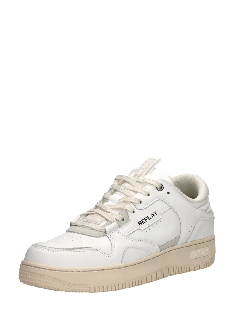 Replay Epic Man Base, lage sneakers voor heren in wit, foto 2 van 2