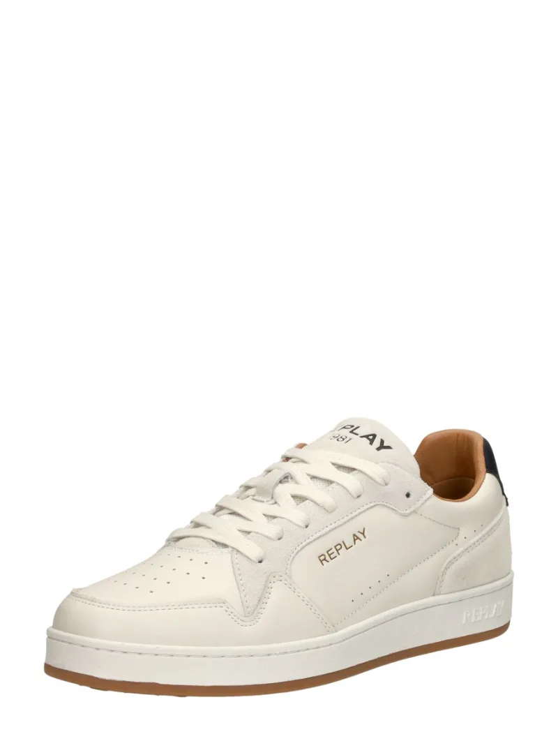 Replay Smash Fine, lage sneakers voor heren in gebroken wit, foto 2 van 2