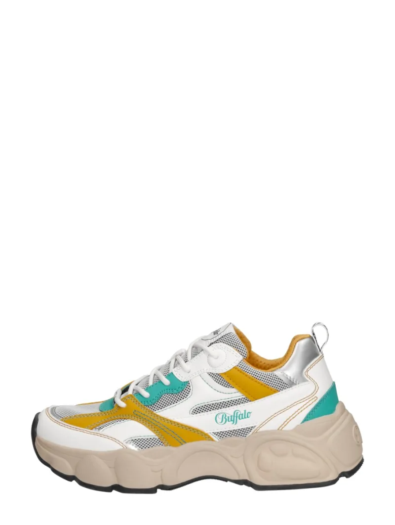 Buffalo CLD Run RT zilver, lage sneakers voor dames in zilverkleur