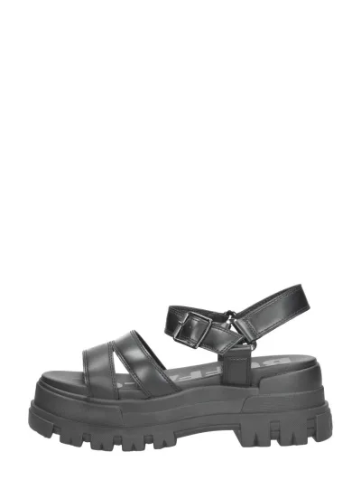 Buffalo ASPHA TS Sandal, sandalen plat voor dames in zwart, foto 1 van 4