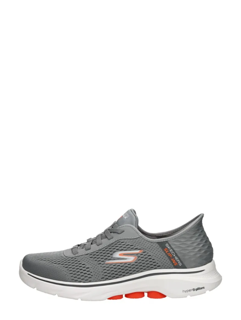 Skechers Go Walk 7 - Free Hand 2, lage sneakers voor heren in grijs, foto 1 van 4