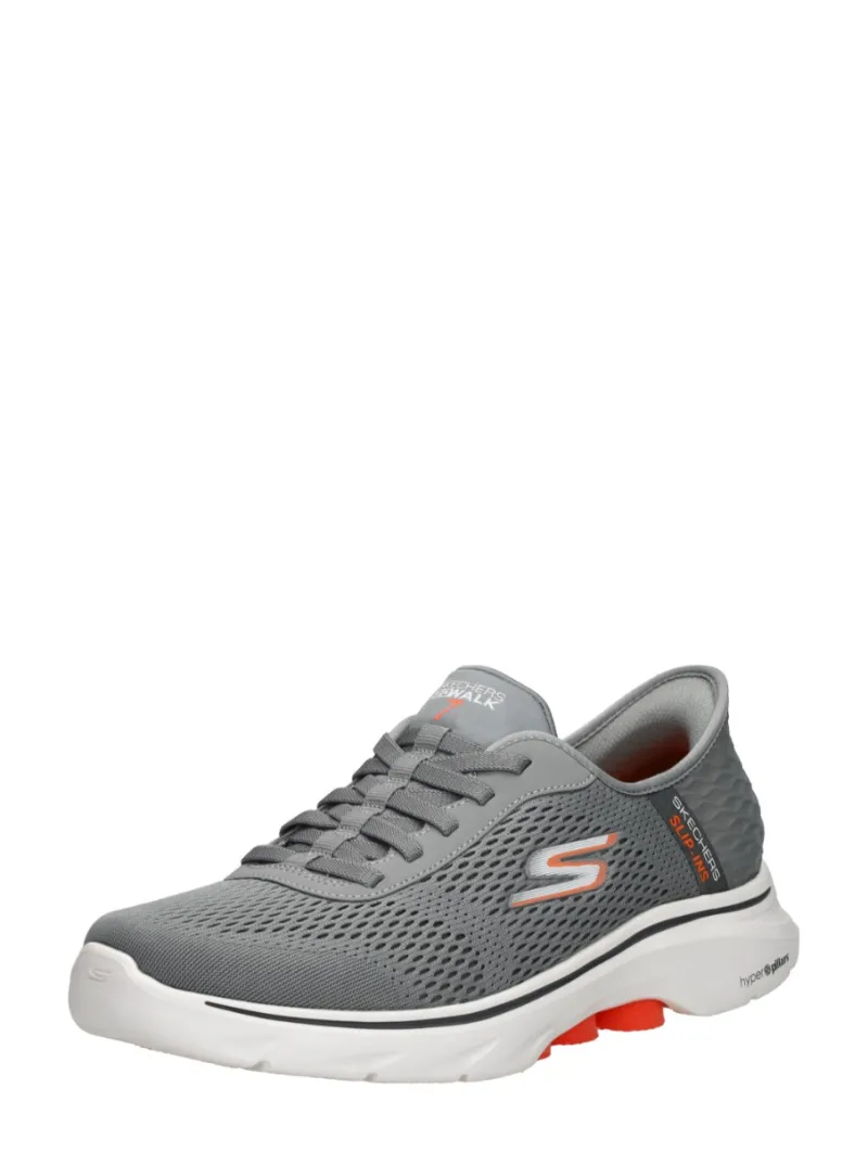 Skechers Go Walk 7 - Free Hand 2, lage sneakers voor heren in grijs, foto 2 van 2