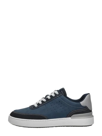 Clarks Courtlite Run, lage veterschoenen voor heren in blauw, foto 1 van 4