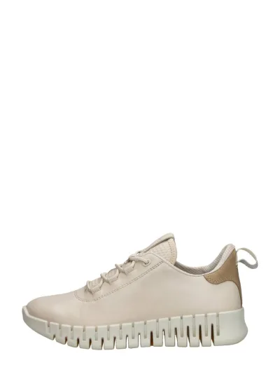 ECCO Gruuv, lage veterschoenen voor dames in beige, foto 1 van 4