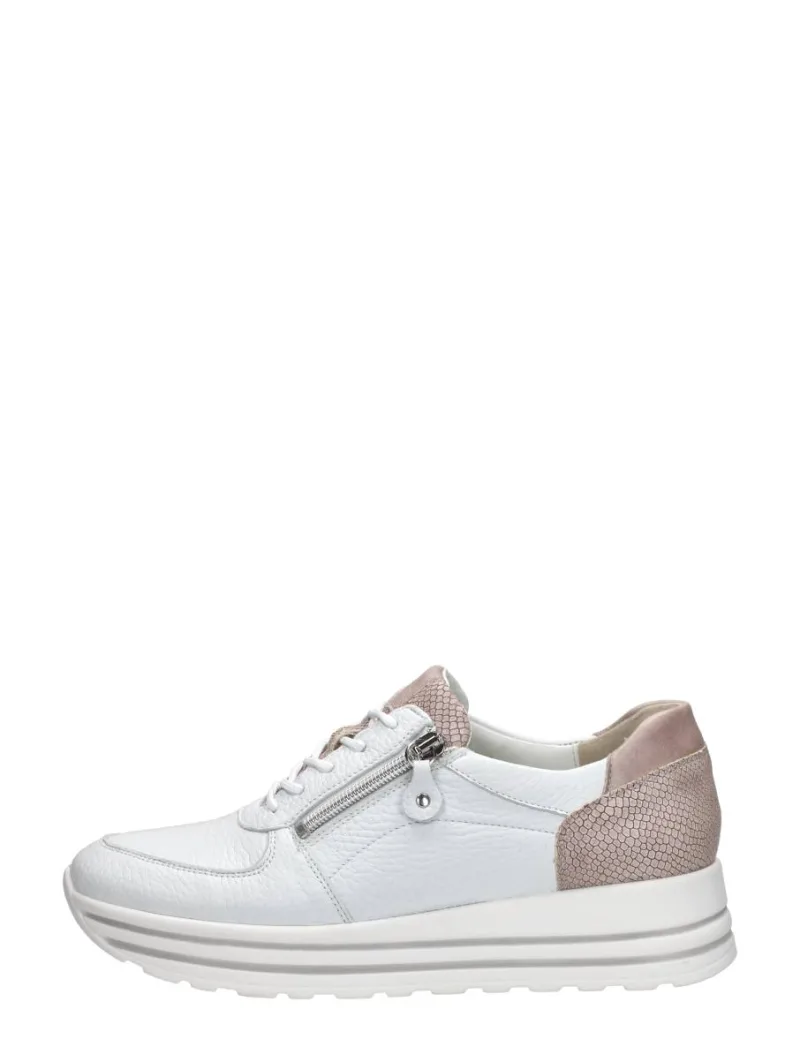 Waldläufer H-Lana, lage veterschoenen voor dames in wit