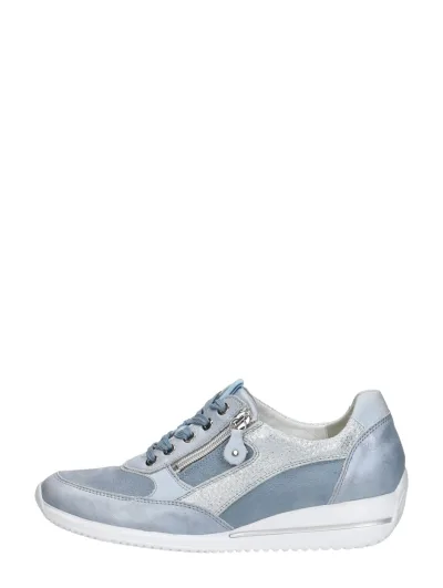 Waldläufer Himona, lage veterschoenen voor dames in licht blauw, foto 1 van 4