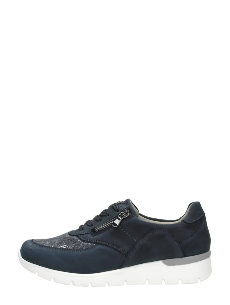 Waldläufer K-Ramona, lage veterschoenen voor dames in blauw