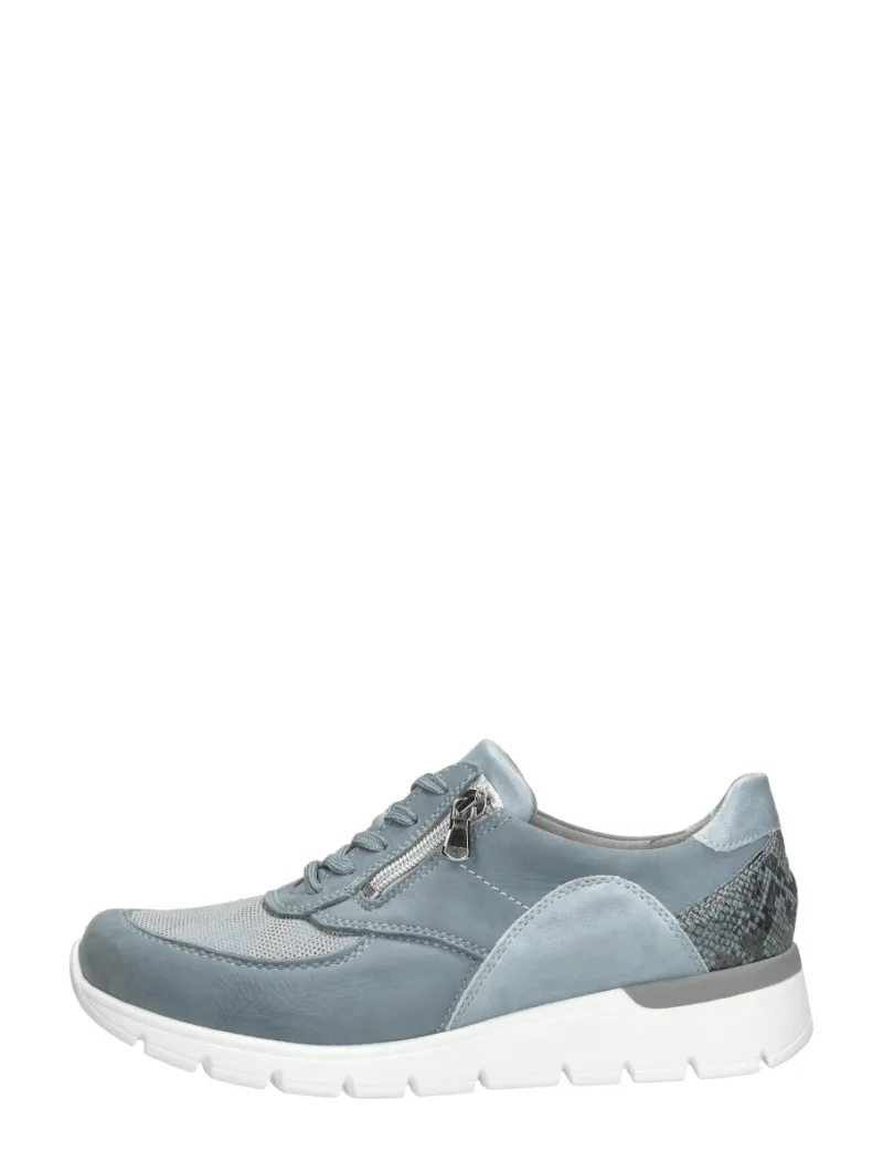 Waldläufer K-Ramona, lage veterschoenen voor dames in licht blauw