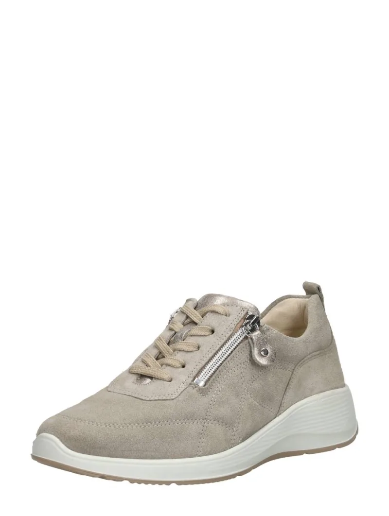 Waldläufer Kalea, lage veterschoenen voor dames in beige, foto 2 van 2