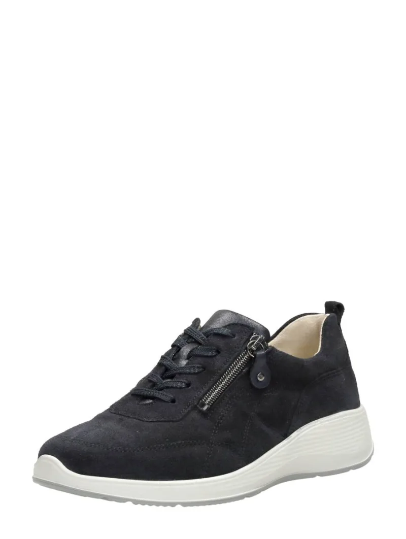 Waldläufer Kalea, lage veterschoenen voor dames in blauw, foto 2 van 2