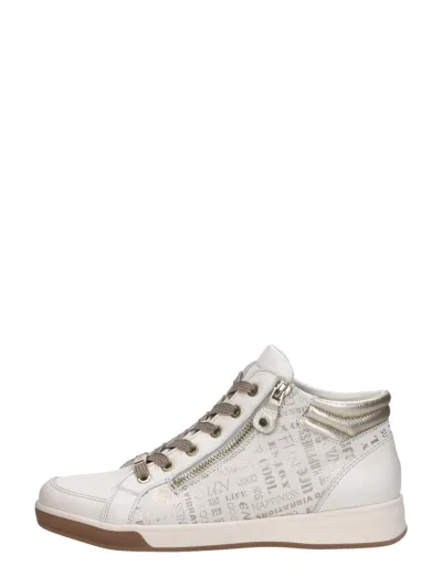 Ara Rom-St-High-Soft, hoge veterschoenen voor dames in wit, foto 1 van 4
