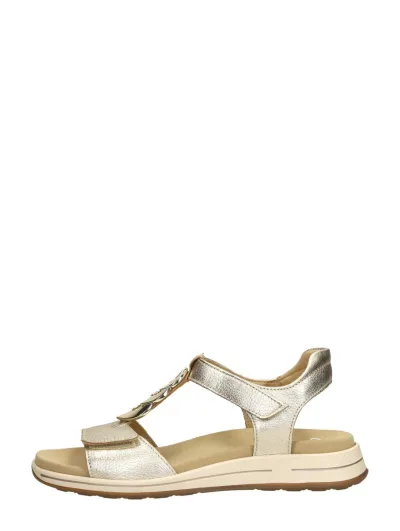 Ara Osaka-S, sandalen plat voor dames in goudkleur, foto 1 van 4