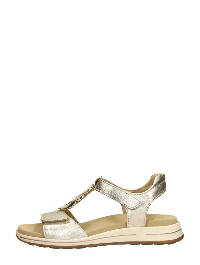 Ara Osaka-S, sandalen plat voor dames in goudkleur
