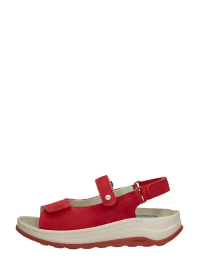 Wolky Adura, sandalen plat voor dames in rood, foto 1 van 4
