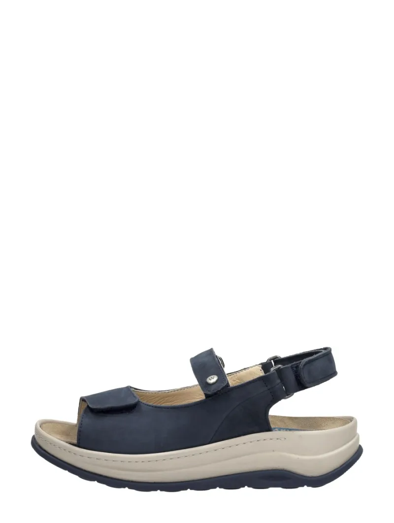 Wolky Adura, sandalen plat voor dames in blauw