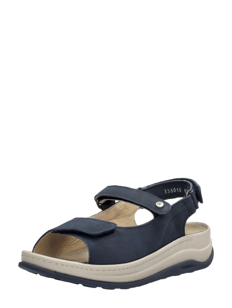 Wolky Adura, sandalen plat voor dames in blauw, foto 2 van 2