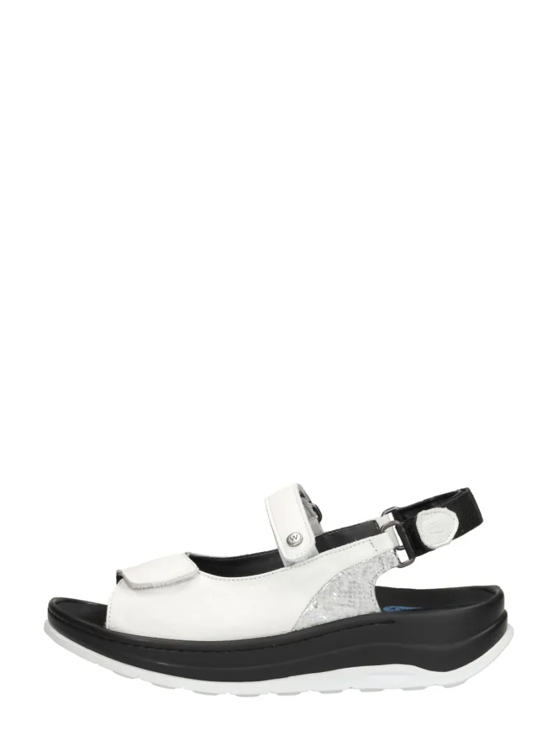 Wolky Adura, sandalen plat voor dames in wit