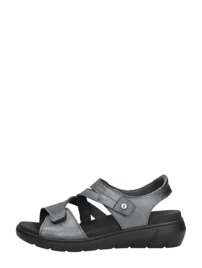 Wolky Ikaria, sandalen plat voor dames in donkergrijs, foto 1 van 4