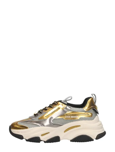 Steve Madden Possession, lage sneakers voor dames in goudkleur, foto 1 van 4