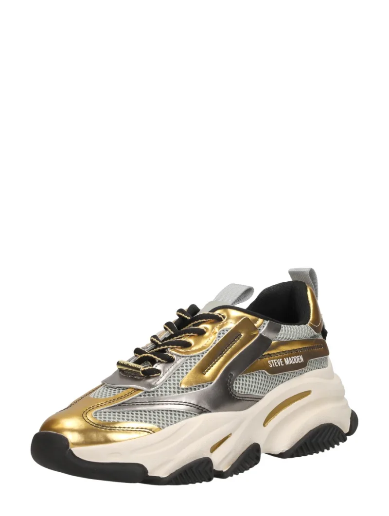 Steve Madden Possession, lage sneakers voor dames in goudkleur, foto 2 van 2