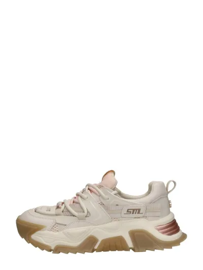Steve Madden Kingdom-E, lage sneakers voor dames in beige, foto 1 van 4