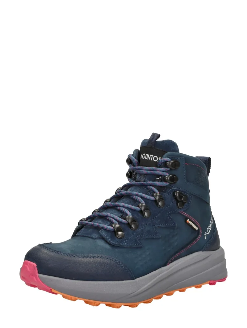 Mountos Orea, hoge veterschoenen voor dames in blauw, foto 2 van 2