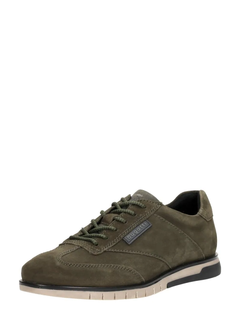 Bugatti Delron, lage veterschoenen voor heren in khaki, foto 2 van 2