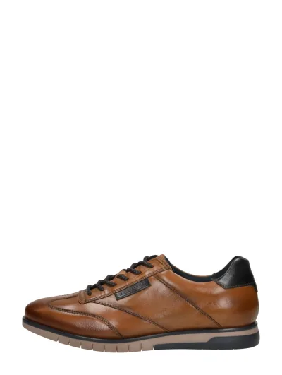 Bugatti Delron, lage veterschoenen voor heren in cognac, foto 1 van 4