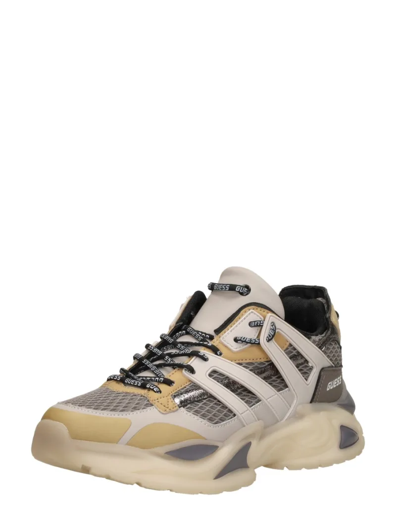 Guess Belluna, lage sneakers voor dames in beige, foto 2 van 2