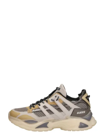 Guess Belluna, lage sneakers voor dames in beige, foto 1 van 4