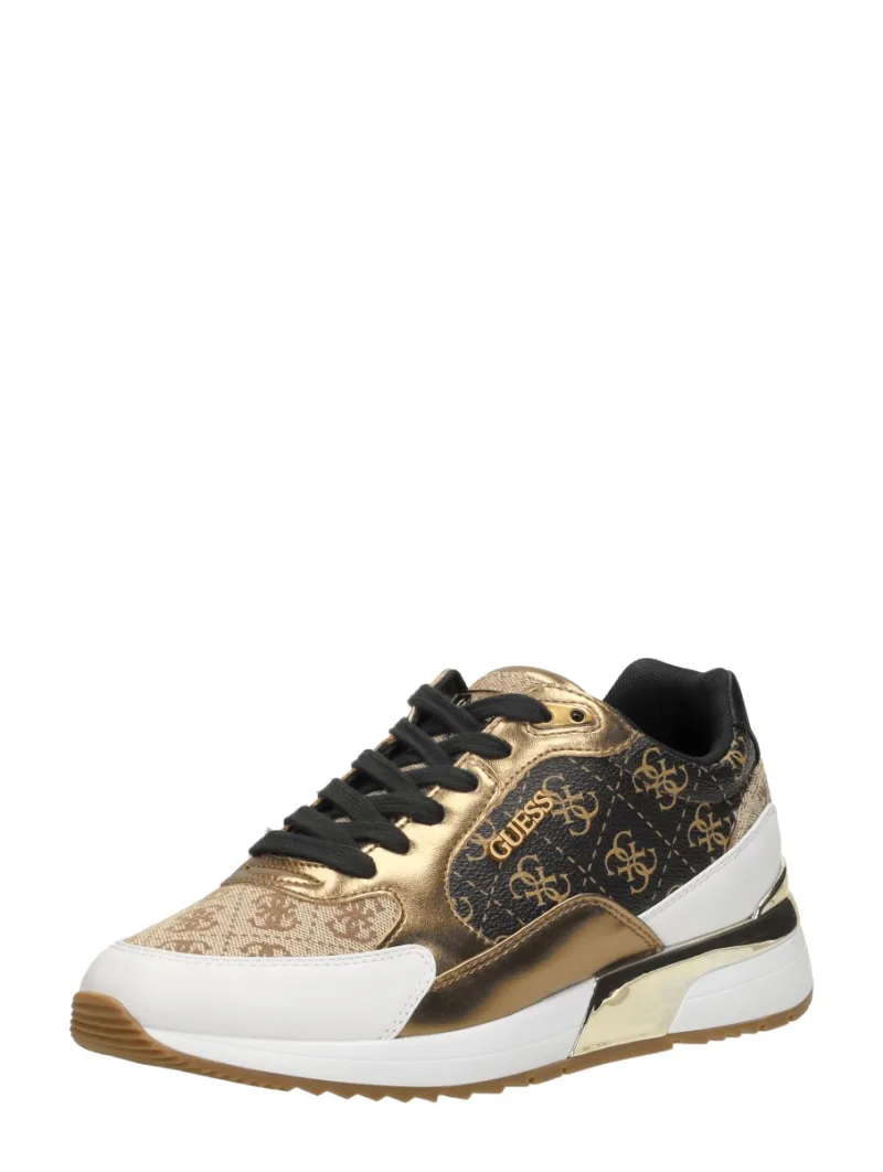 Guess Moxea 12, lage sneakers voor dames in donkerbruin, foto 2 van 2