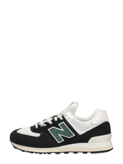 New Balance 574, lage sneakers voor heren in zwart, foto 1 van 4