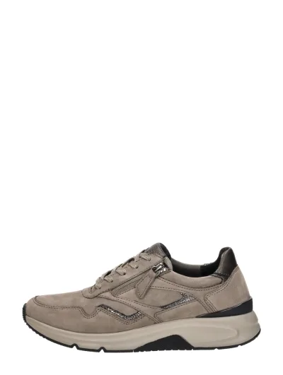 Gabor Rollingsoft, lage veterschoenen voor dames in taupe, foto 1 van 4