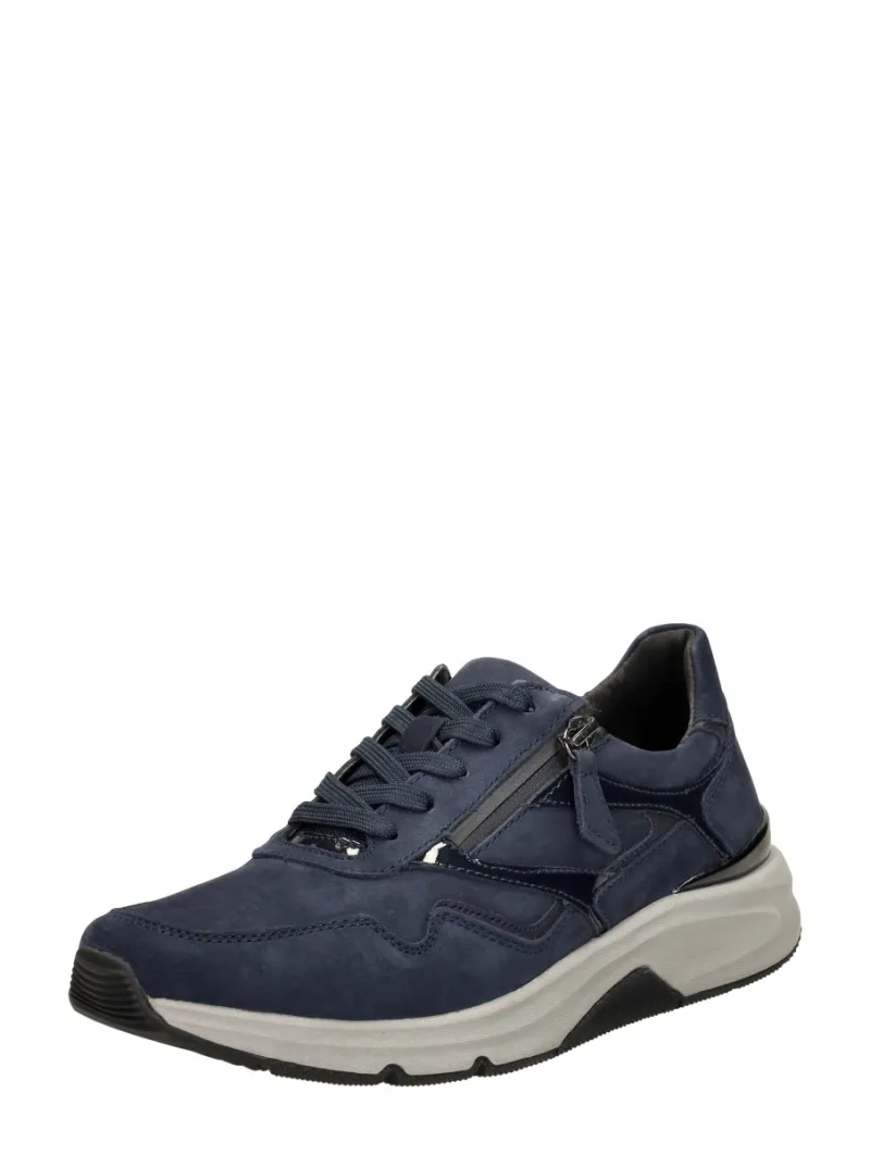 Gabor Rollingsoft, lage veterschoenen voor dames in blauw, foto 2 van 2